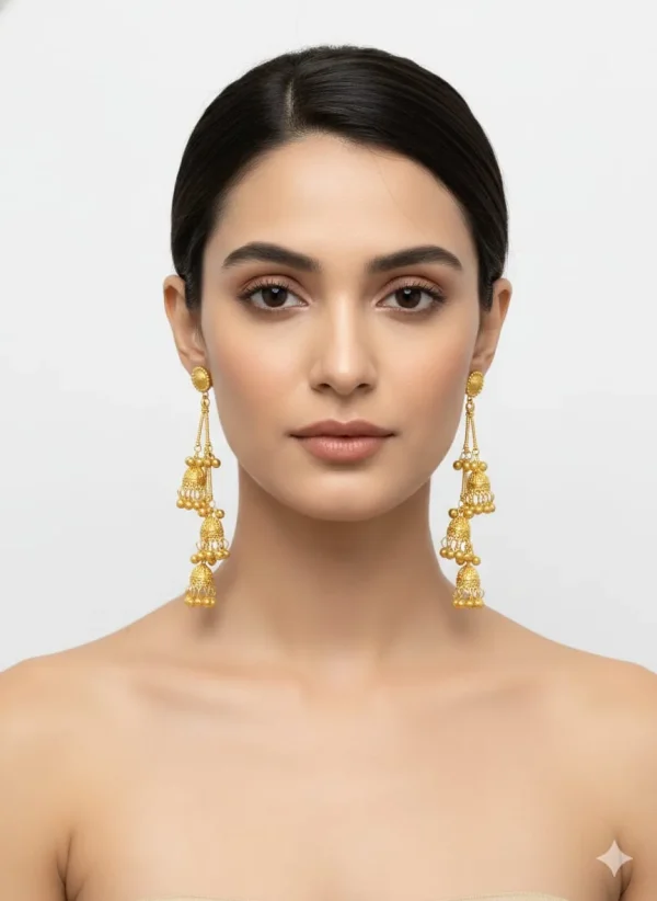 Timeless Kashmiri Earrings - Sophisticated Daily Elegance