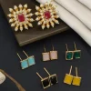 Geometric Square Earrings for a Modern Polished Look