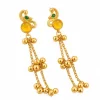 Radiant Yellow Peacock Kashmiri Earrings for Artistic Style