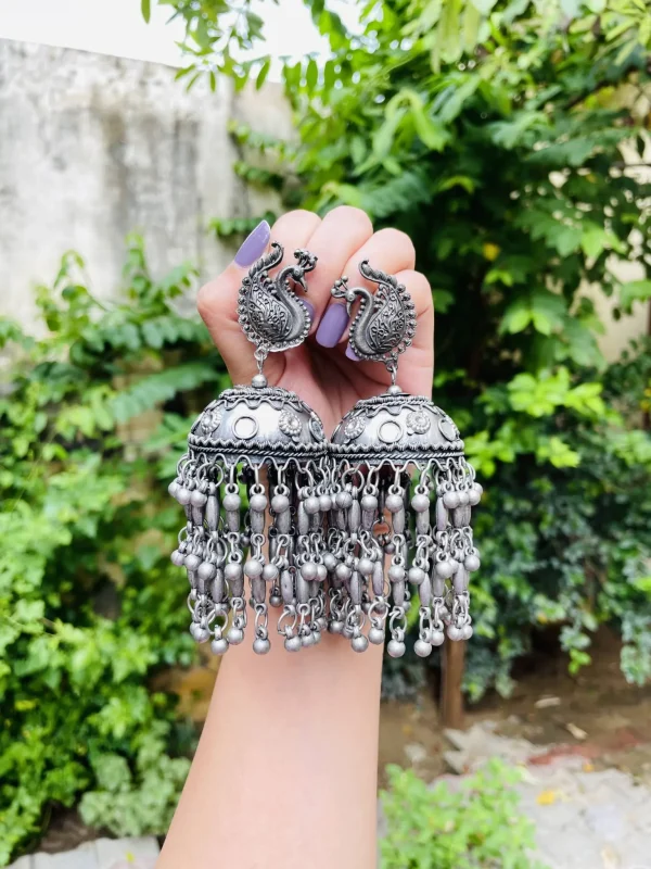 Intricate Peacock Jhumkas for Elegant Everyday Style